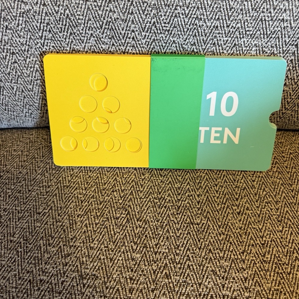 Lovevery Wooden Counting Slider Box Replacement Cards Montessori Toy - 10 Cards